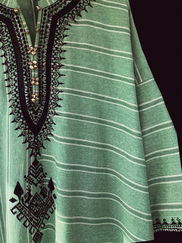 Asymmetrical Jacquard Kurta