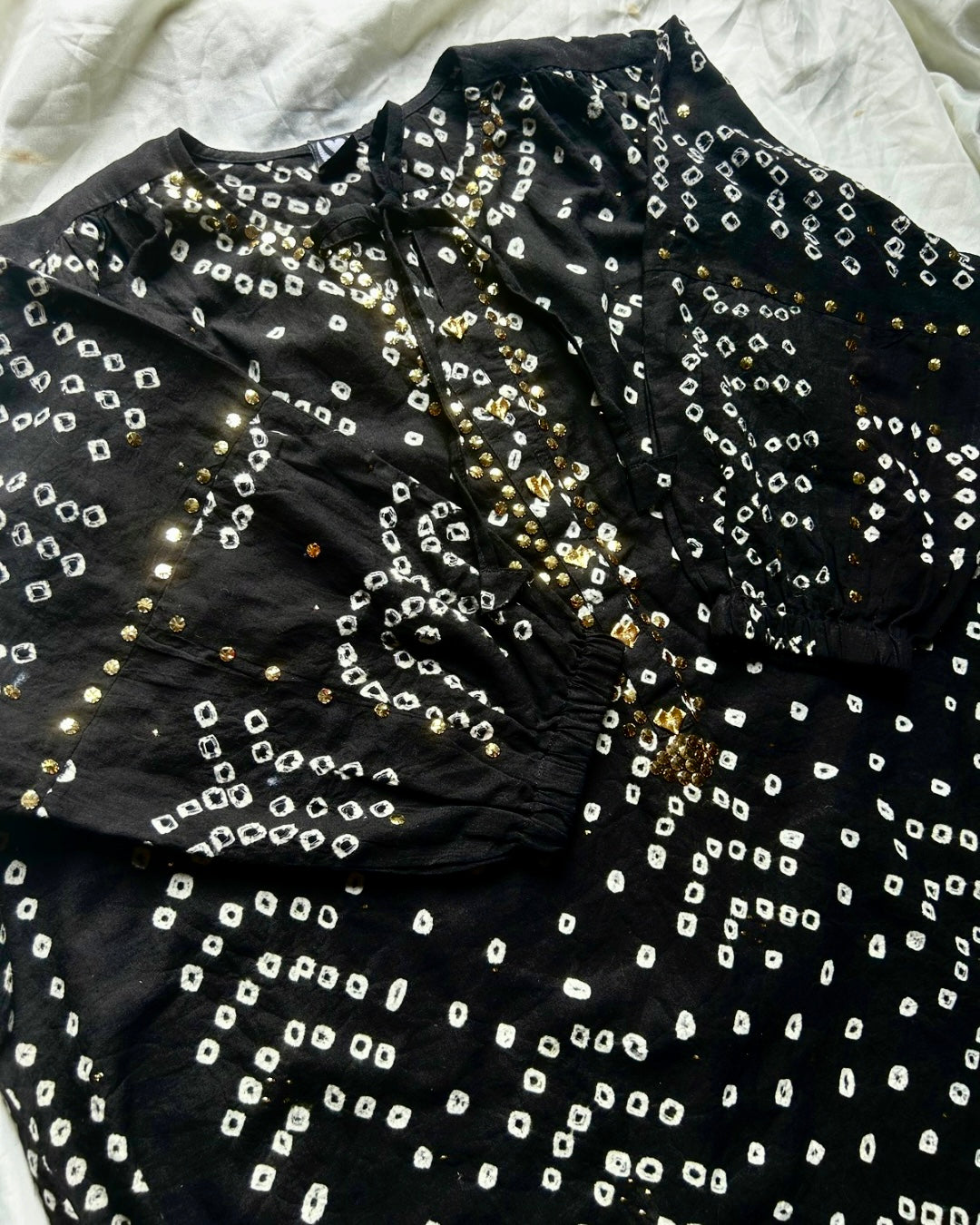 Black Chunri Kurta