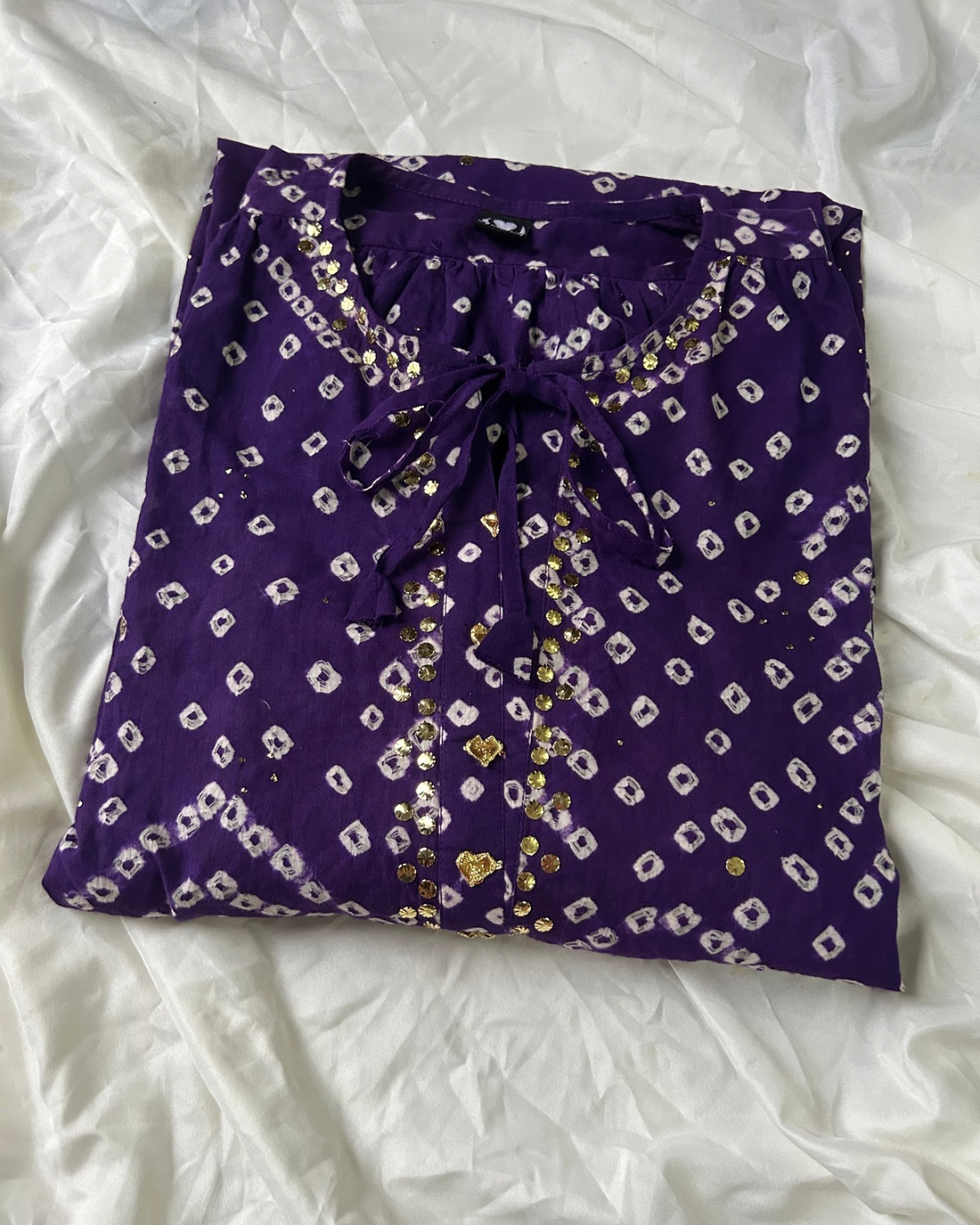 Purple Chunri Kurta