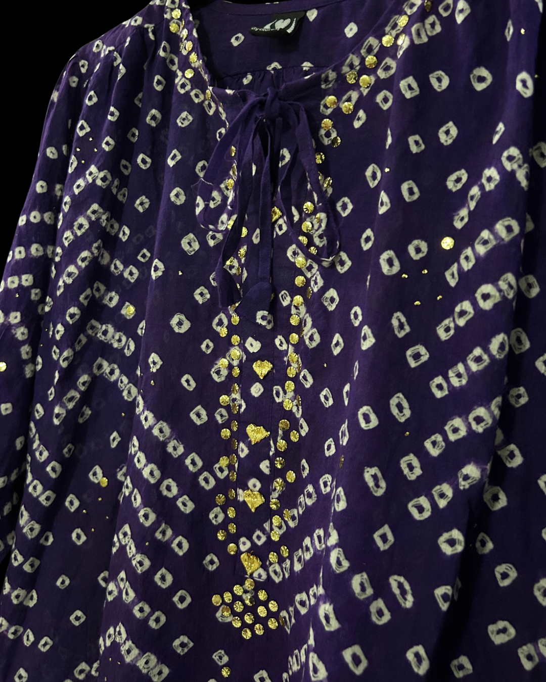 Purple Chunri Kurta