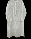 White Hand Embroidered Kurta