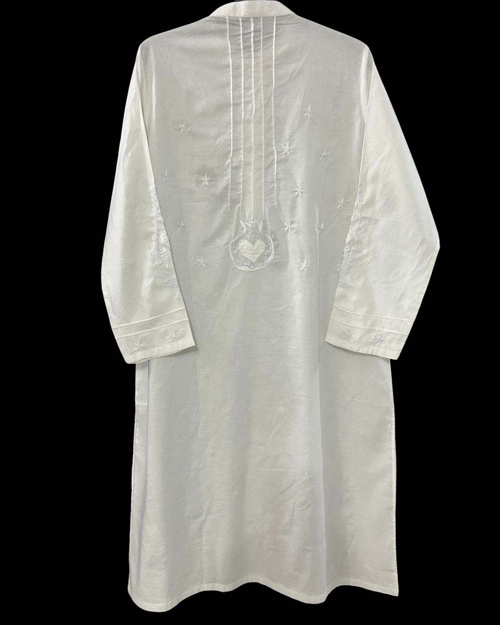White Hand Embroidered Kurta