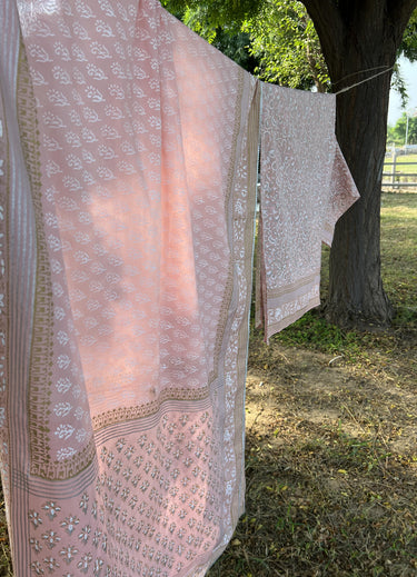 Hand Block Printed Kurta & Dupatta Set