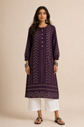 Purple Chunri Kurta