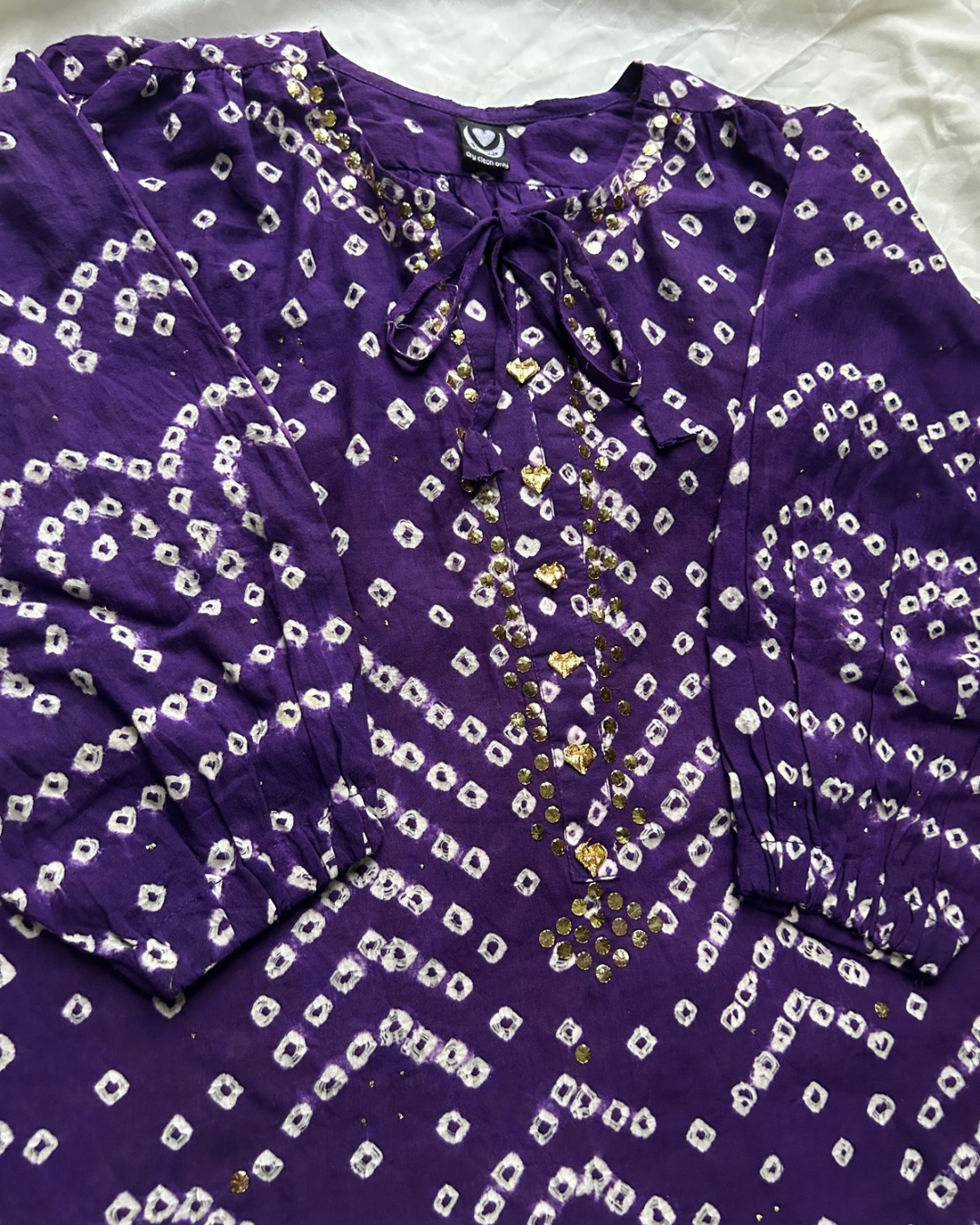 Purple Chunri Kurta