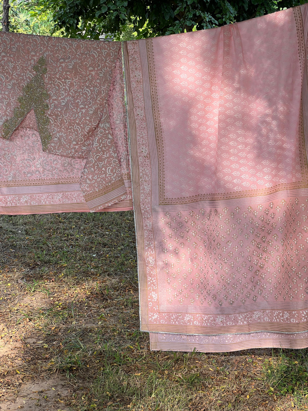Hand Block Printed Kurta & Dupatta Set