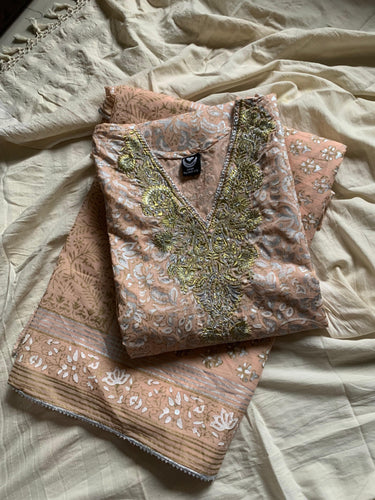 Hand Block Printed Kurta & Dupatta Set