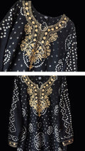 Black Handmade Kamdani Kurta
