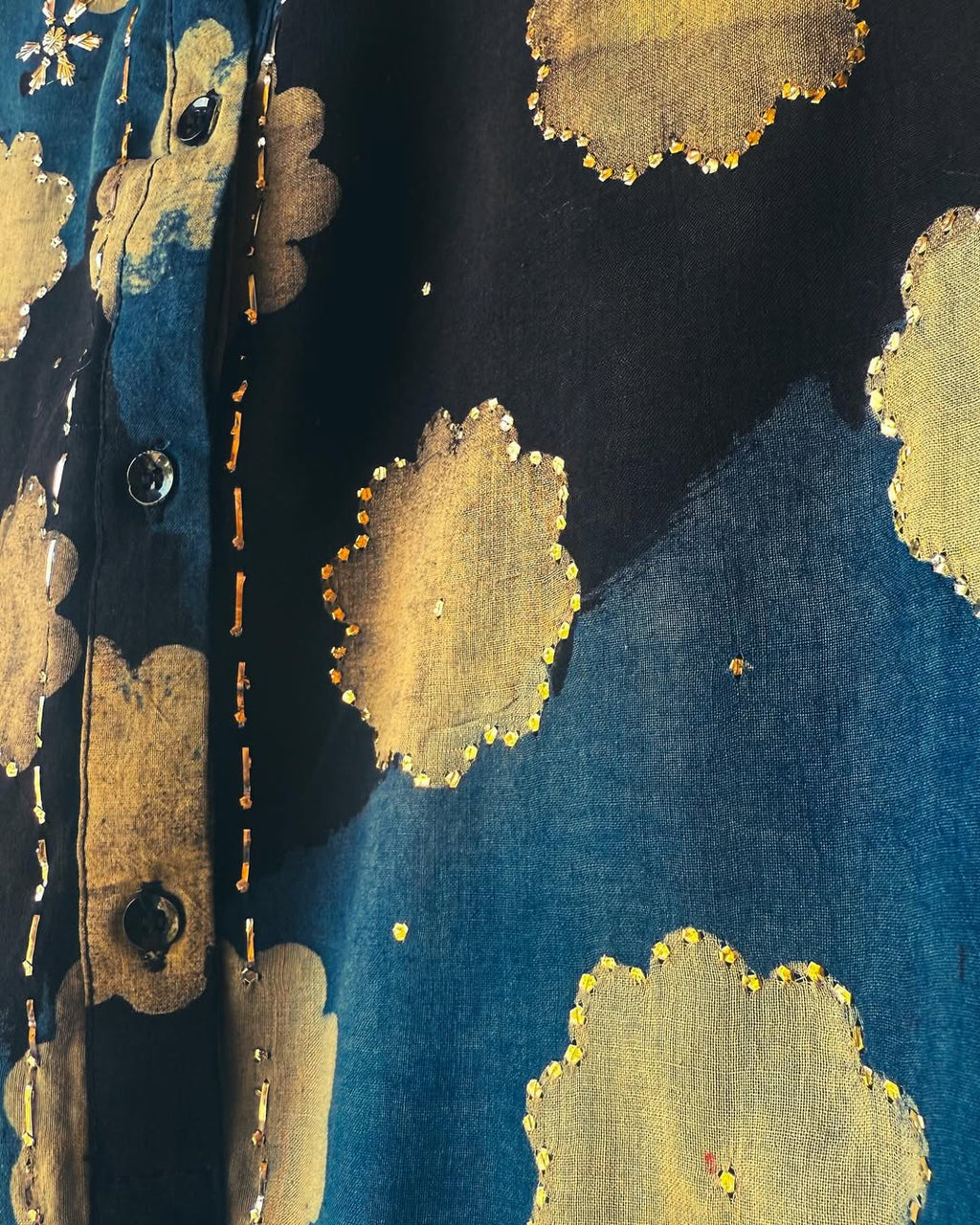 Blue Block Printed Kalli Kurta