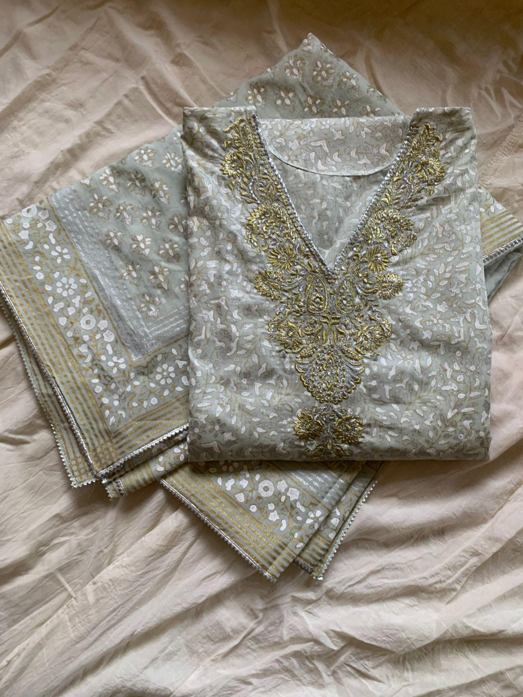 Hand Block Printed Kurta & Dupatta set